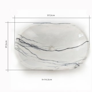 Umywalka marmurowa lilac 40/57,5/14,5 cm polerowane