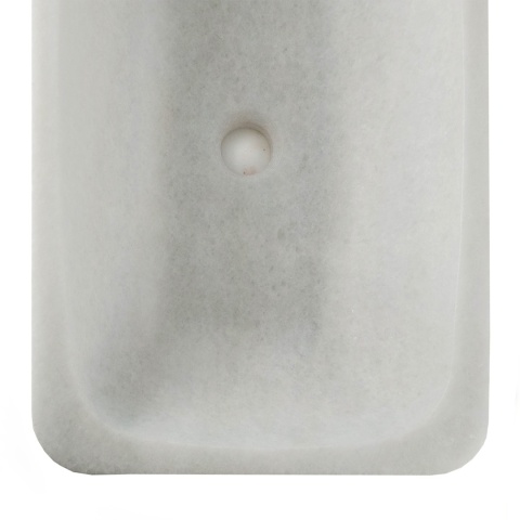 Umywalka marmurowa z białego marmuru bianco neve w rozmiarze 12/30/50 cm, wykończenie satynowe