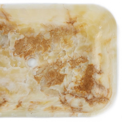 Umywalka onyksowa z miodowego onyksu honey w rozmiarze 68/43/12 cm, wykończenie polerowane