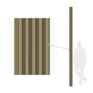 Lamele WPC ścienne dekoracyjne na płycie VERA 300x11x1,8cm MATOWE