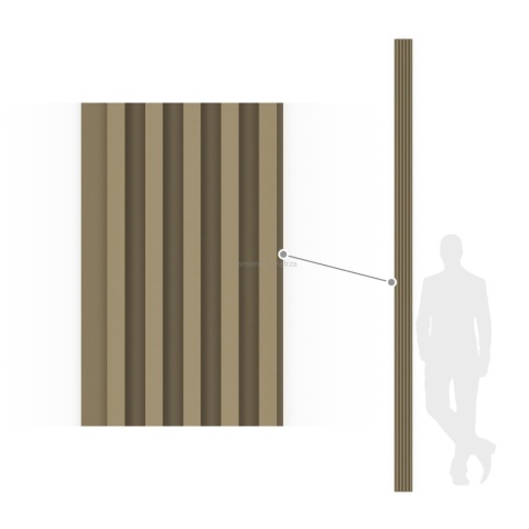 Lamele WPC ścienne dekoracyjne na płycie VERA 300x11x1,8cm MATOWE