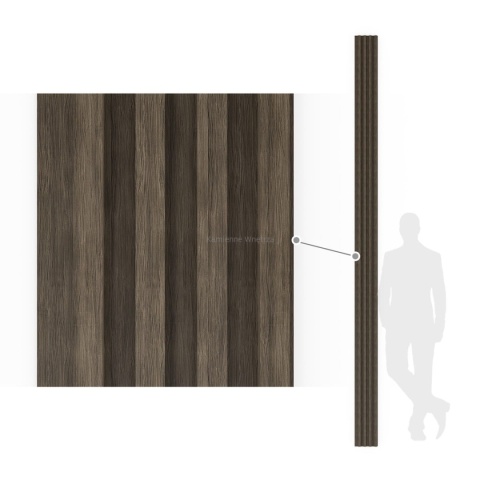Lamele WPC ścienne dekoracyjne na płycie Lamele Dark Wood 300x15,7x2,4 cm MATOWE
