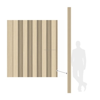 Lamele WPC ścienne dekoracyjne na płycie Light Wood 300x11x1,8 cm MATOWE
