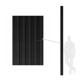 Lamele WPC ścienne dekoracyjne na płycie Wergo BLACK 300x11x1,8cm MATOWE