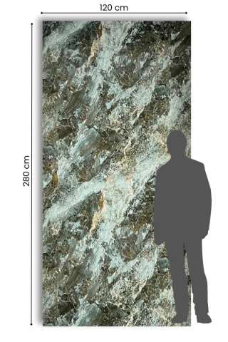 Płyta ŚCIENNA węglowa Panel wododporny PVC Aqua Stone 280X120 POŁYSK