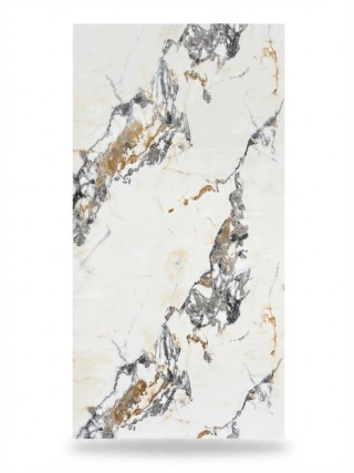 Płyta ŚCIENNA węglowa Panel wododporny PVC Golden Marble 280X120 POŁYSK