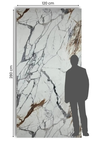 Płyta ŚCIENNA węglowa Panel wododporny PVC Royal Streaks 280X120 POŁYSK