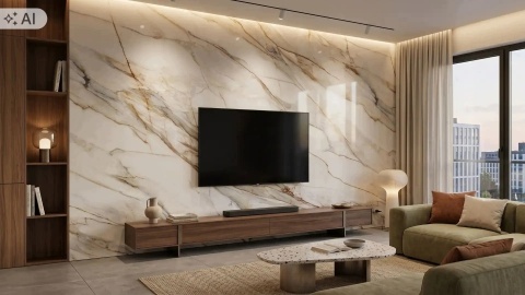 Płyta węglowa WPC/SPC PANEL RW-Crema Naturale 280x110x0,3cm POŁYSK