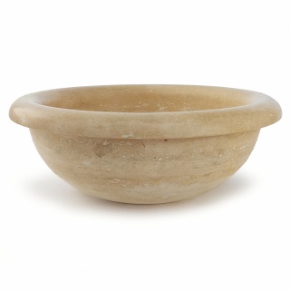 Umywalka trawertynowa Classic Light L ø 45/16 cm satynowa