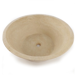 Umywalka trawertynowa Classic Light ø 43 cm